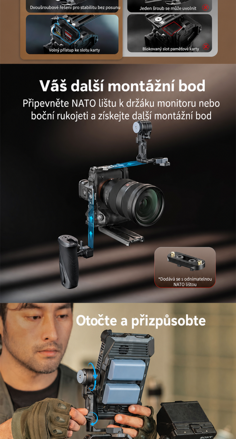 SmallRig Monitor Support for Horizontal & Vertical Shooting 6313 ? ?esk? infografika 4
