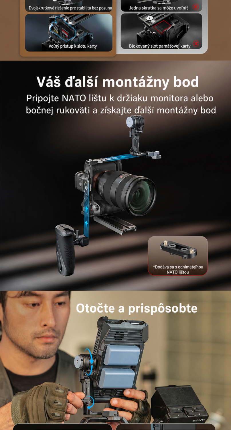 SmallRig Monitor Support for Horizontal & Vertical Shooting 6313 ? slovensk? infografika 4