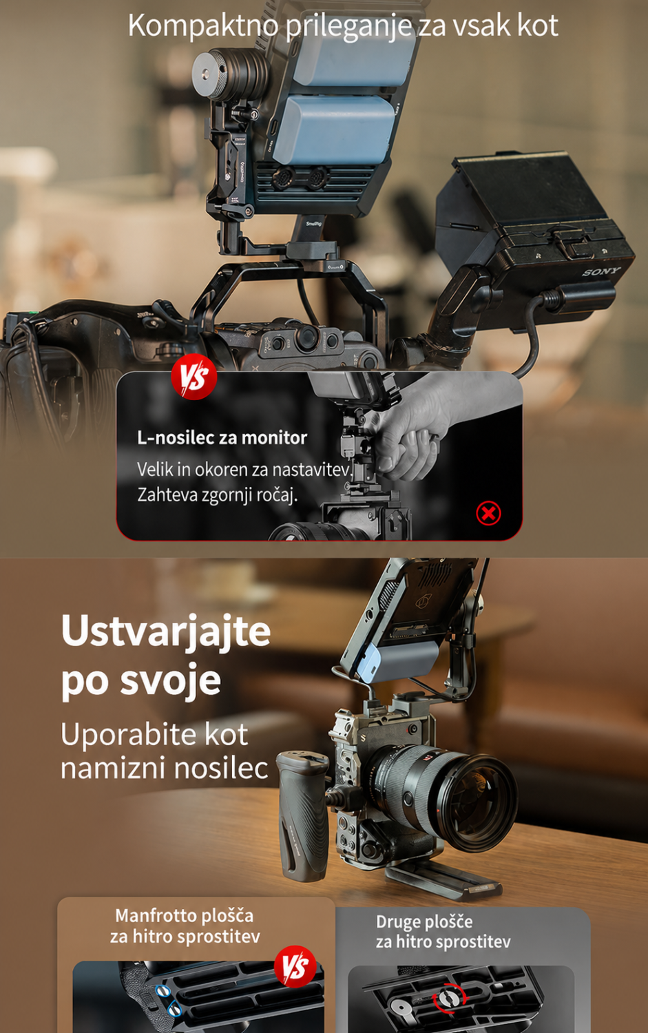 SmallRig Monitor Support for Horizontal & Vertical Shooting 6313 ? slovinsk? infografika 3