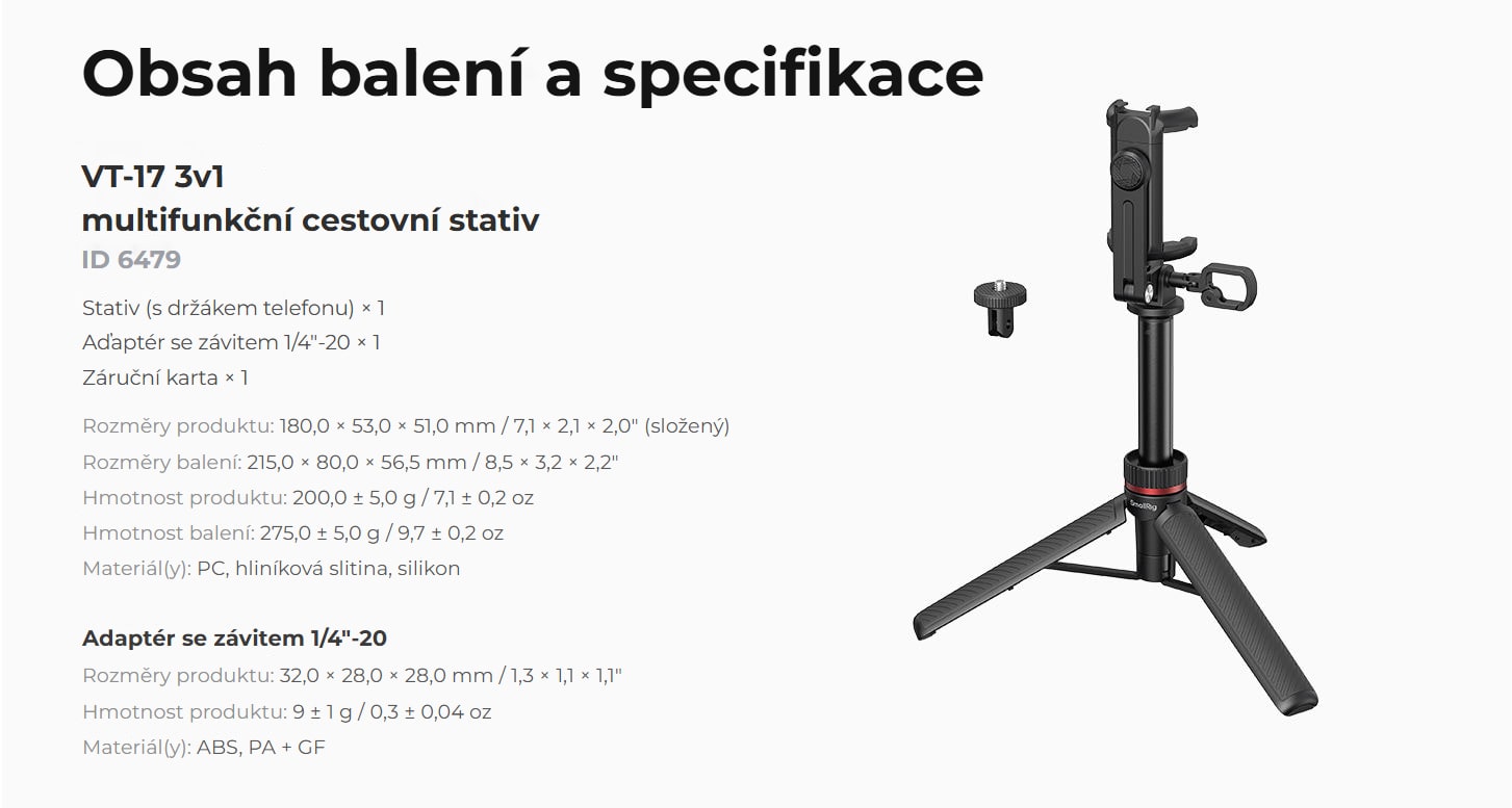 SmallRig VT-17 6479 CZ 9