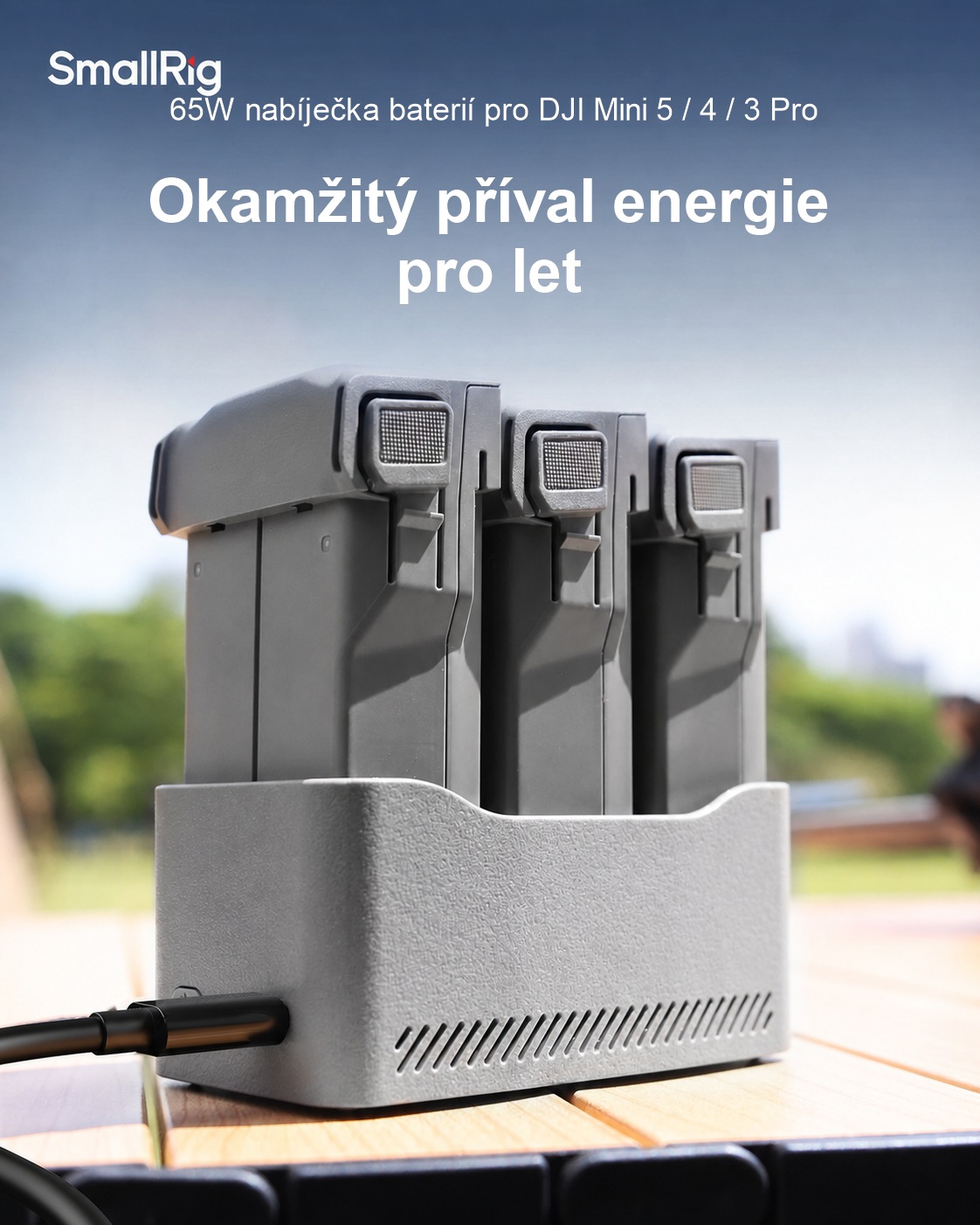 SmallRig 65W Battery Charger for DJI Mini 5 / 4 / 3 Pro 6501 CZ 1