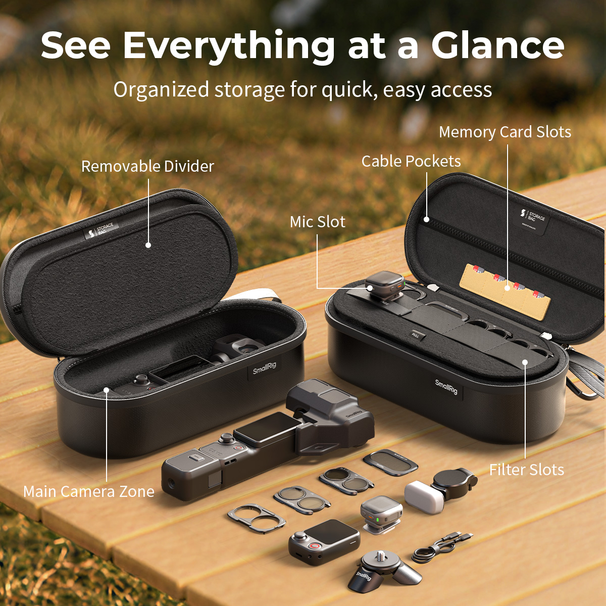 SmallRig 6642 storage bag infographic 2
