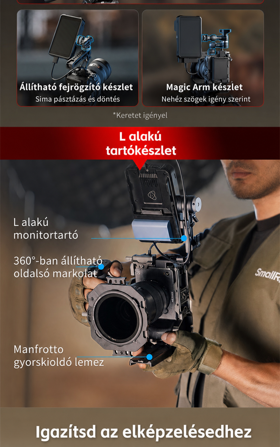 SmallRig L-shaped Monitor Support 6315 – magyar infografika 2