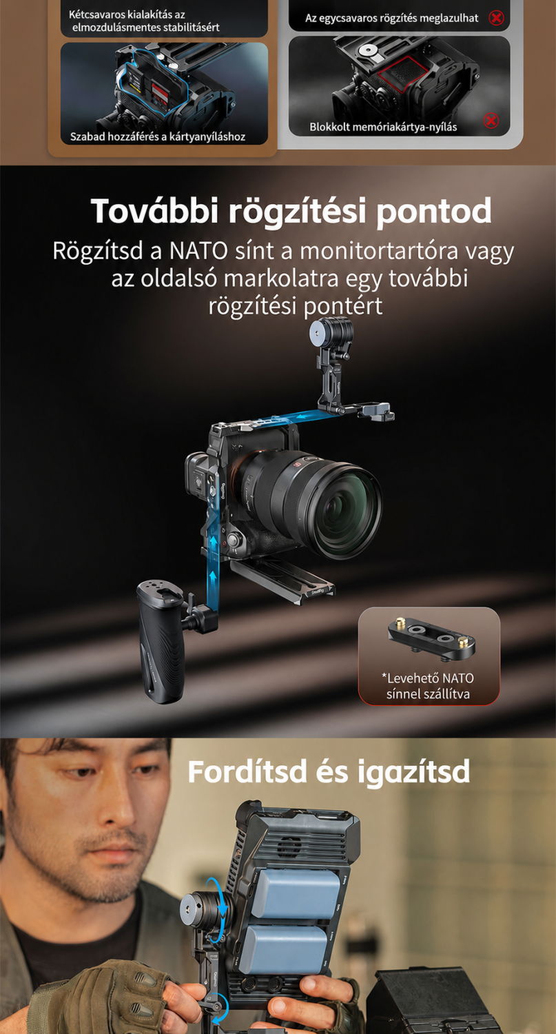 SmallRig L-shaped Monitor Support 6315 – magyar infografika 4
