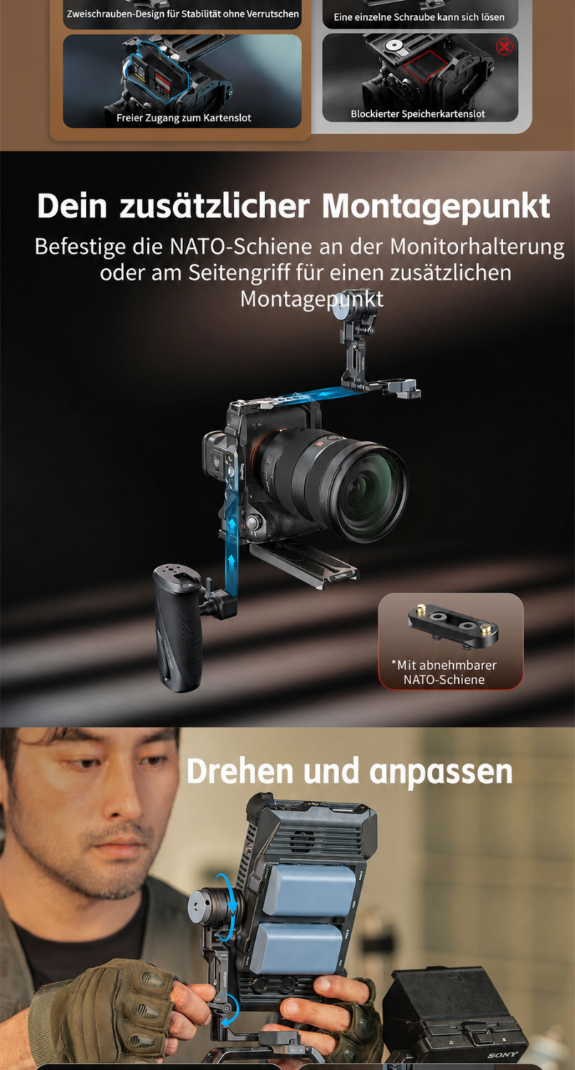 SmallRig L-shaped Monitor Support 6315 – deutsche Infografik 4