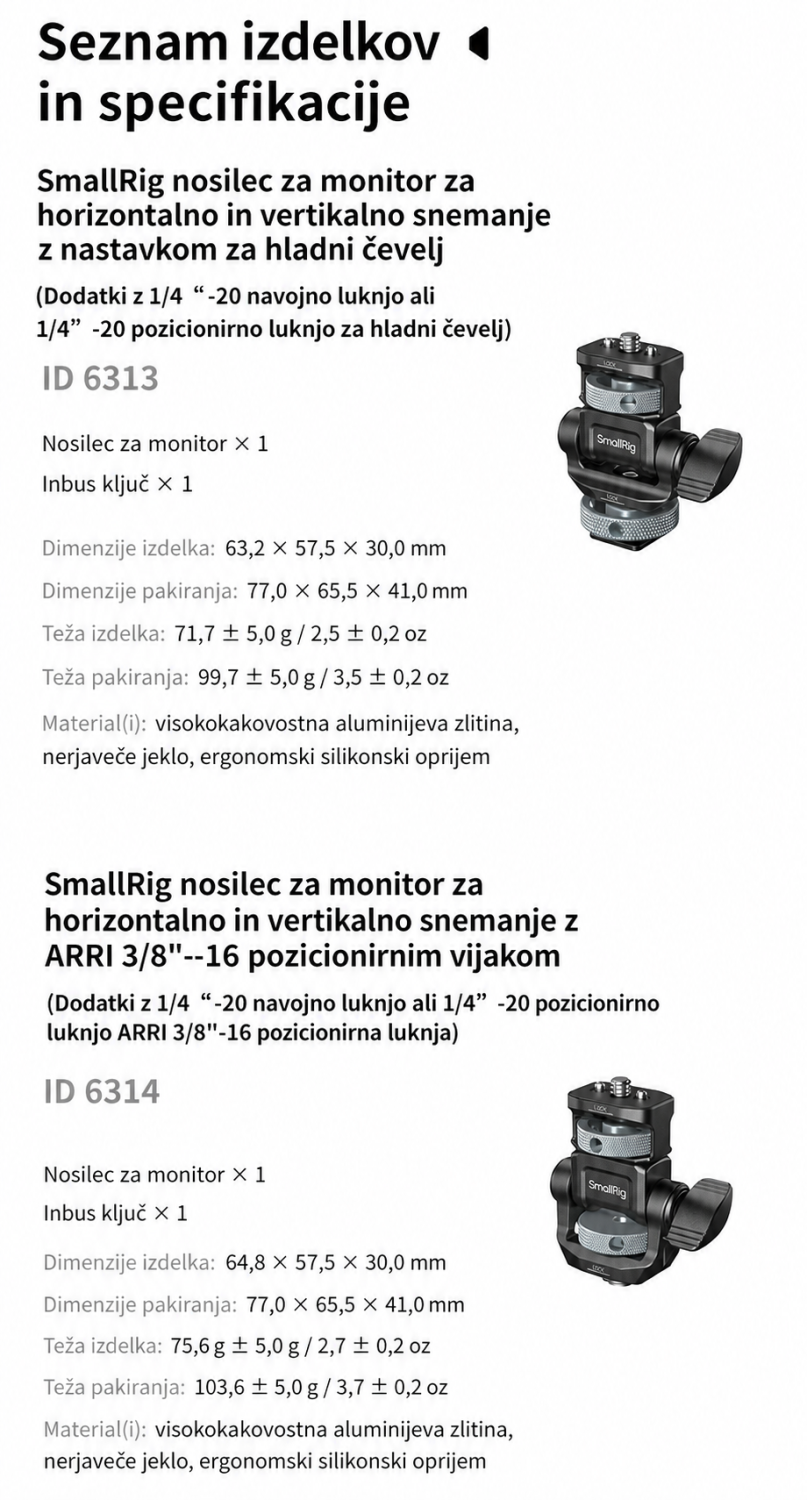 SmallRig L-shaped Monitor Support 6315 ? slovinsk? infografika 9