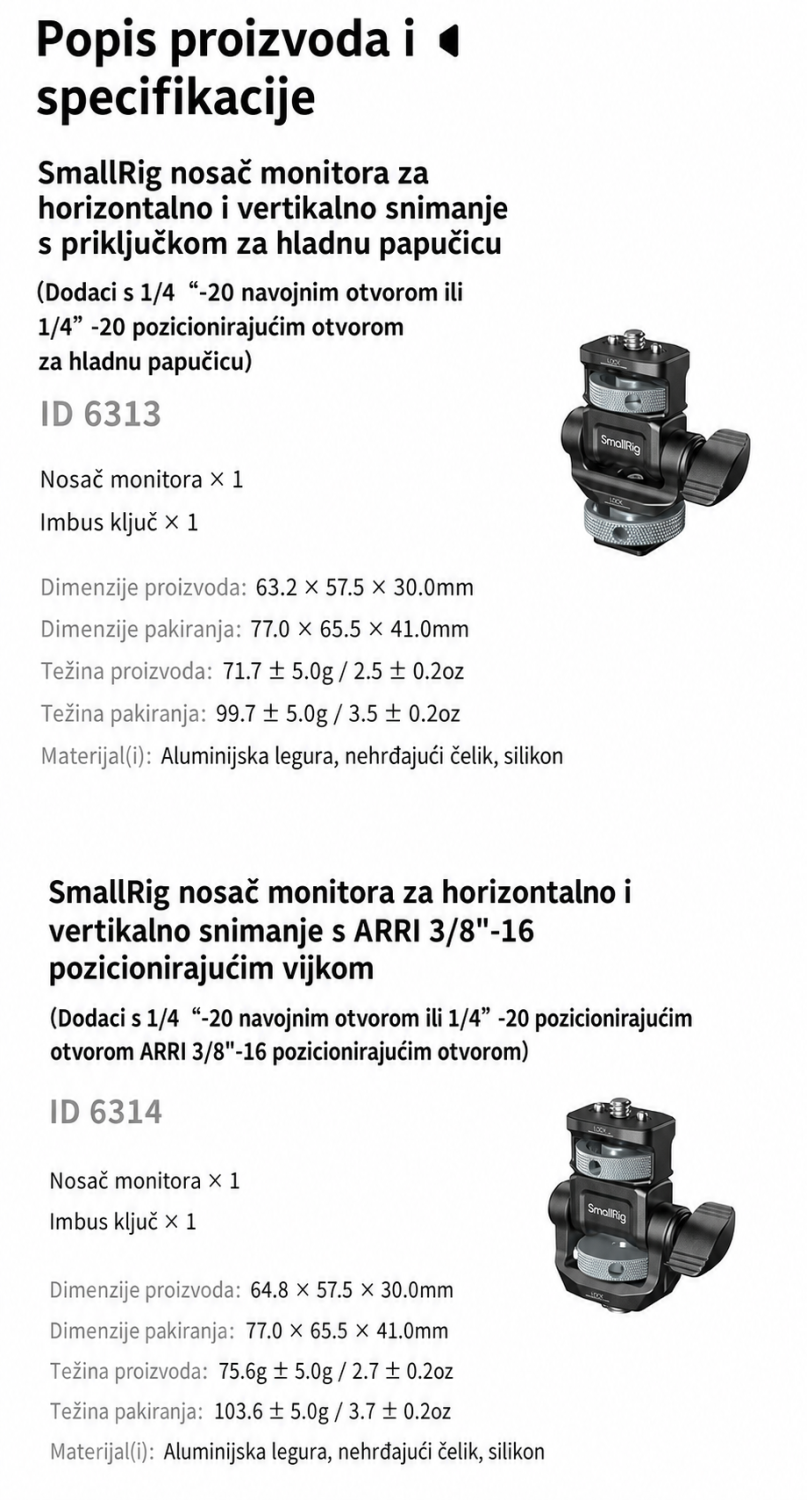SmallRig L-shaped Monitor Support 6315 ? chorvatsk? infografika 9