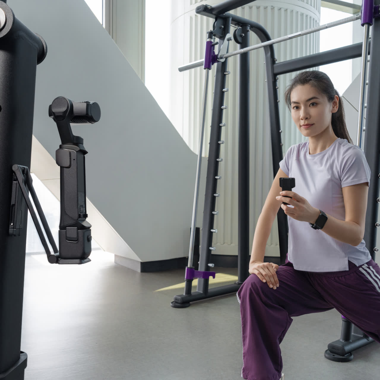 Magnetický držák Insta360 při natáčení v režimu Mantis