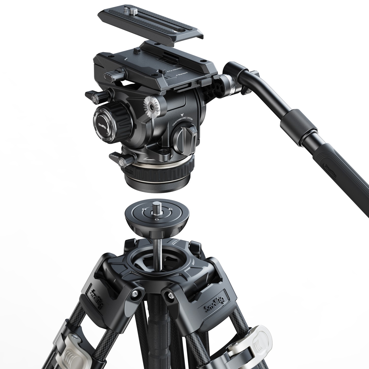 SmallRig Heavy-Duty Carbon Fiber Tripod Kit AD-120 4463B