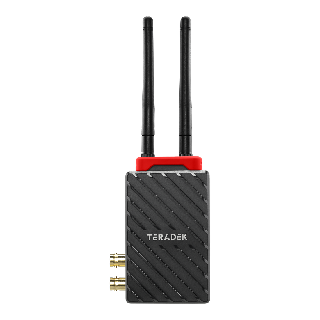 Oficiální pásek v červeném provedení nasazený na vysílači Teradek Bolt 6 LT TX (vysílač není součástí balení).