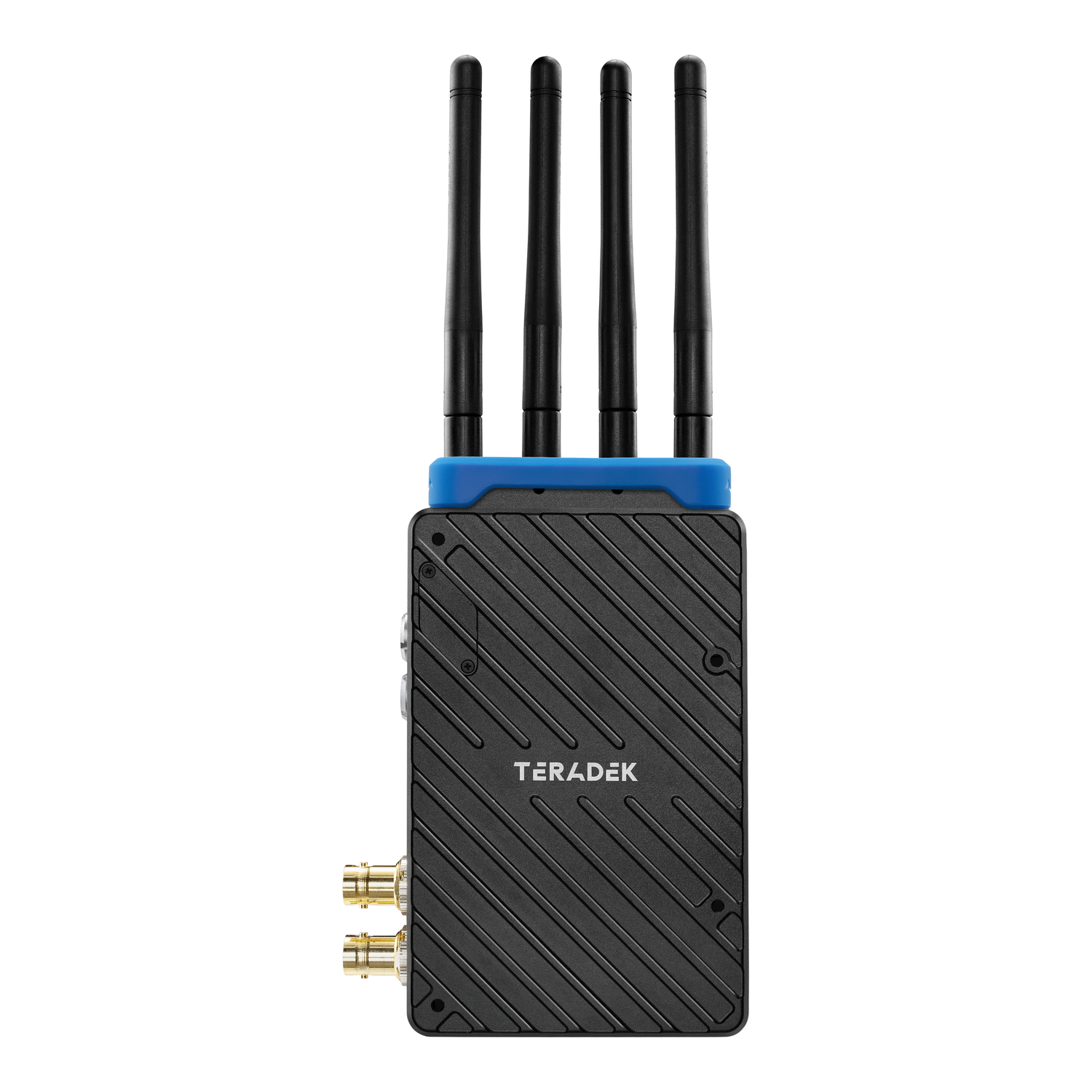 Modrý identifikační pásek Teradek 11-0910 na vysílači Bolt 6 XT TX