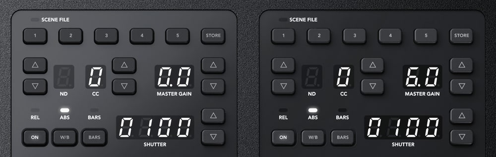 ATEM Camera Control Panel – Scény a nastavení kamery