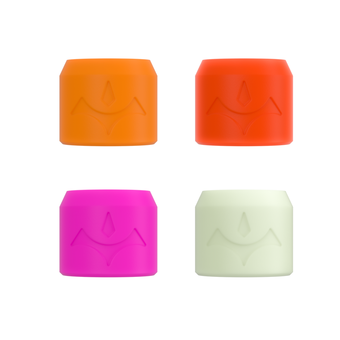 Čelní pohled na čtyři kroužky Teradek Bolt 7 Color Pack 3
