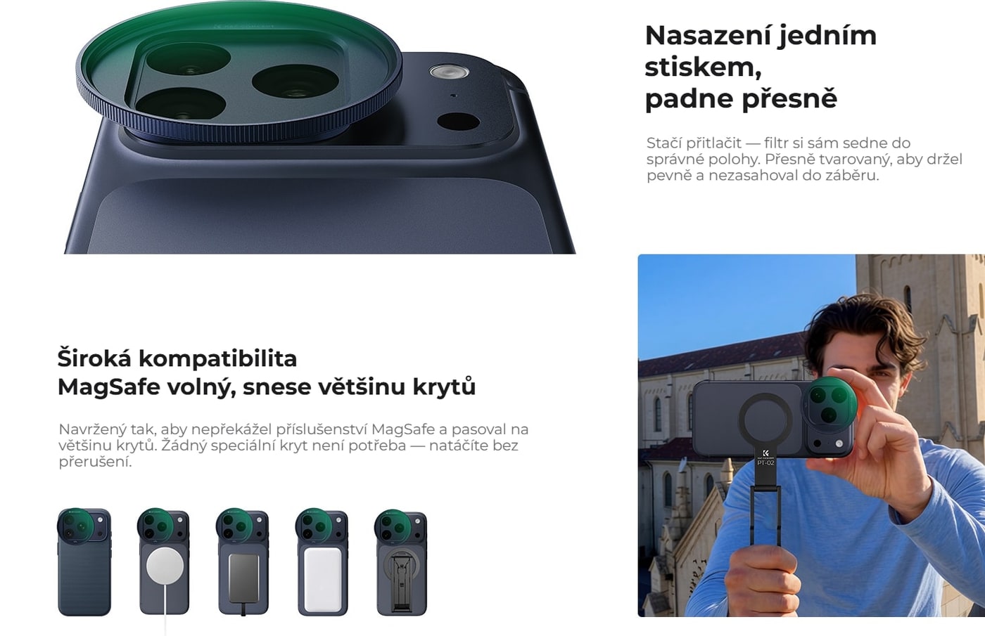 Nasazení jedním stiskem, MagSafe zůstává volný