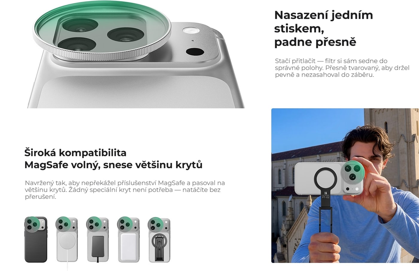Nasazení jedním stiskem, MagSafe zůstává volný