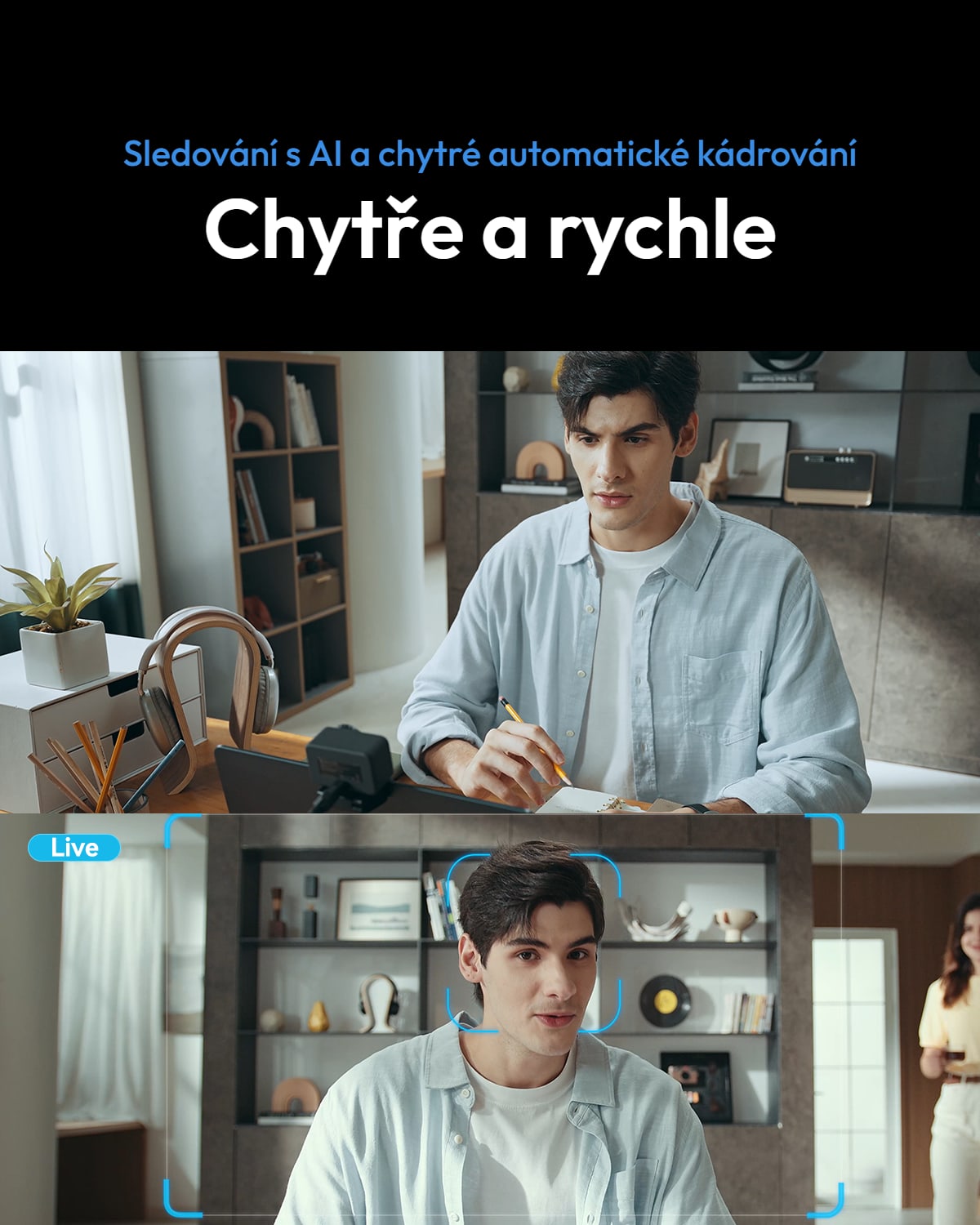 Hollyland Lyra – AI sledování a automatické kádrování