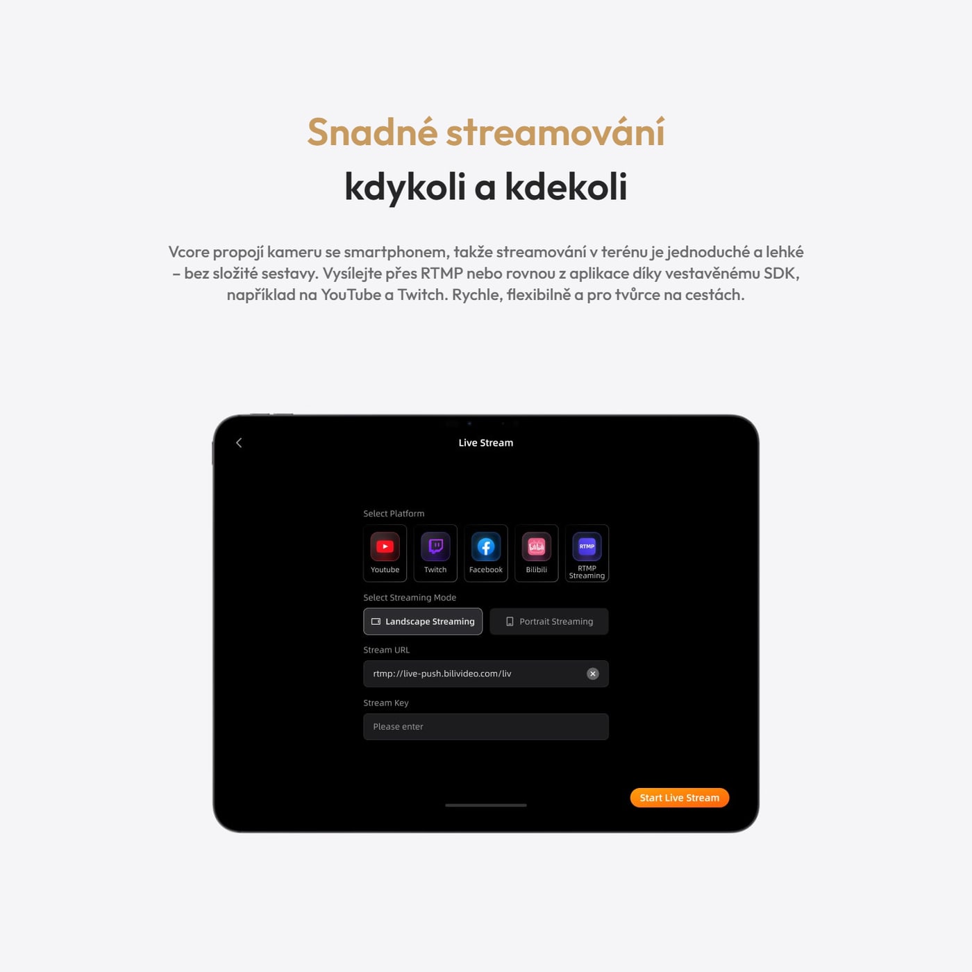 Hollyland Vcore – Stream odkudkoli