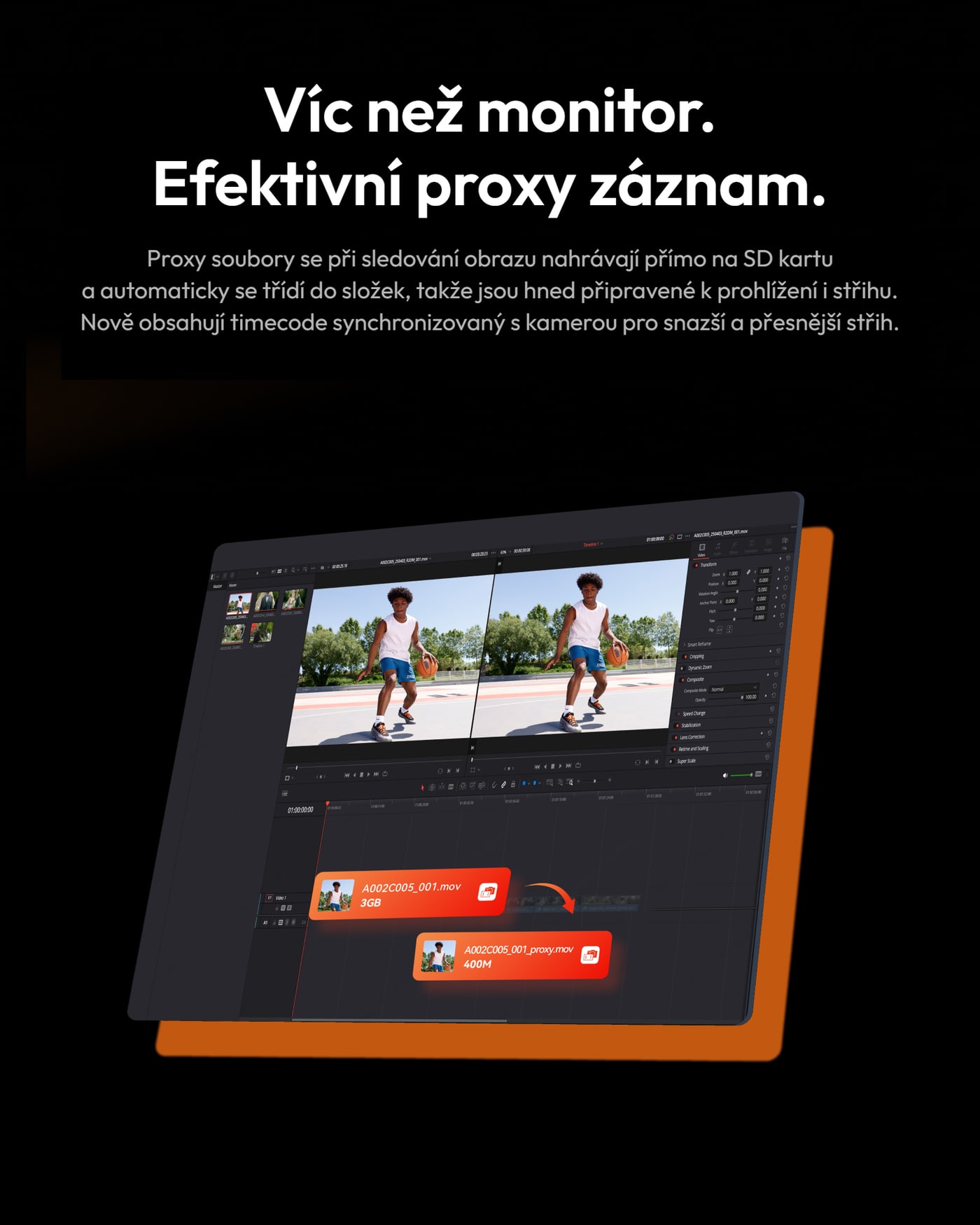 Hollyland Pyro 5 4K – Proxy záznam s timecodem