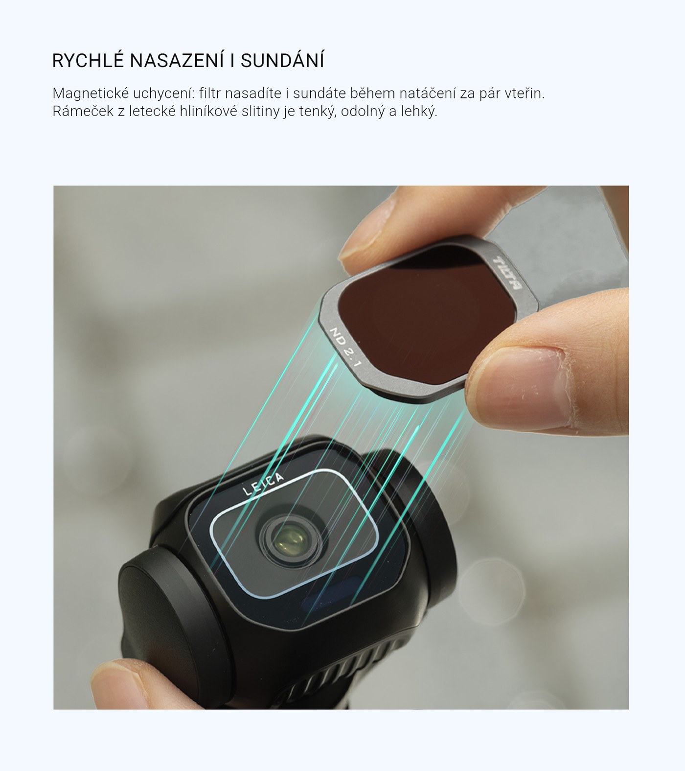 Magnetické nasazení a sundání