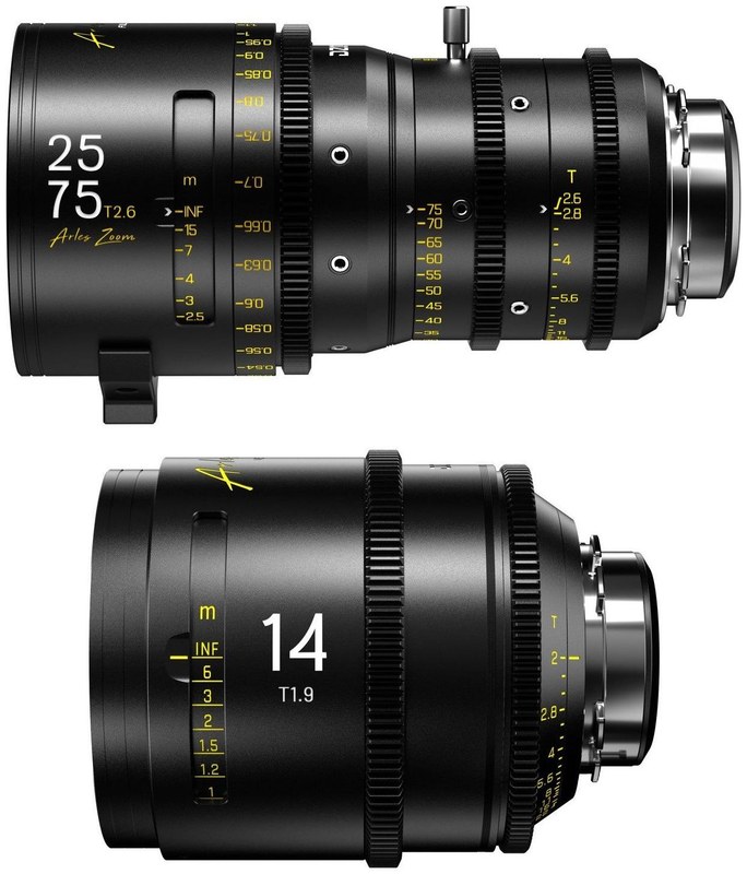 DZOFILM Arles Zoom 25–75 + Prime 14 mm – sada, metrická, černý kufr