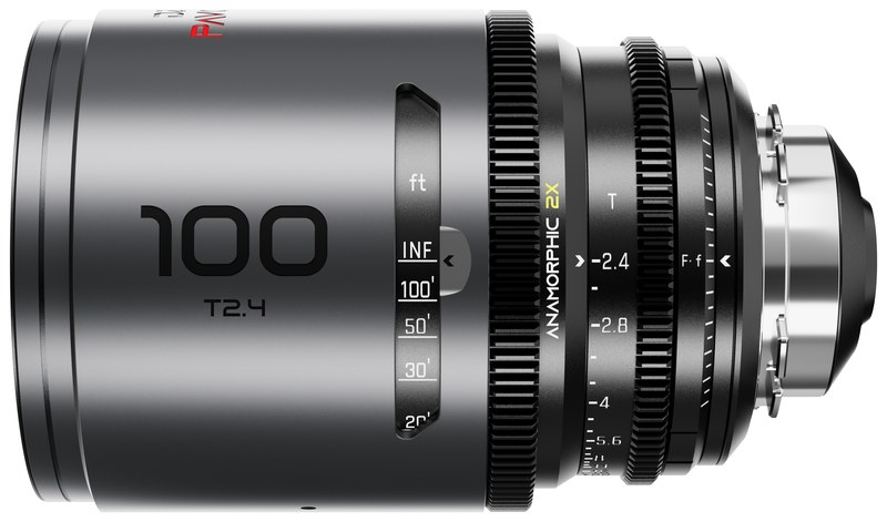 DZOFILM Pavo 100 mm T2,4 anamorfní 2× – Neutral, PL/EF, stopová stupnice