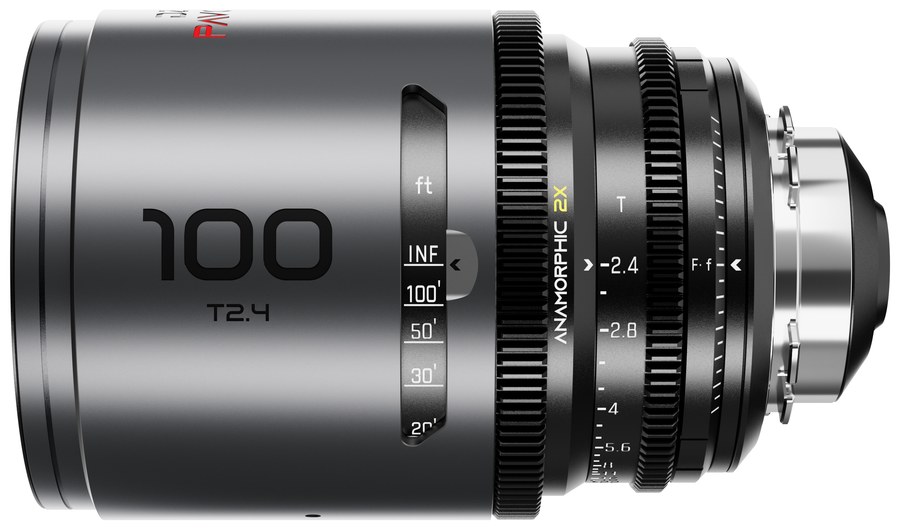 DZOFILM Pavo 100 mm T2,4 anamorfní 2× – Neutral, PL/EF, stopová stupnice – Bajonet PL