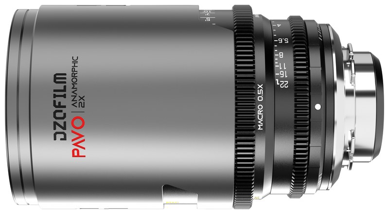 DZOFILM Pavo Macro 65 mm T2,8 anamorfní 2× – Neutral, PL/EF, stopová stupnice