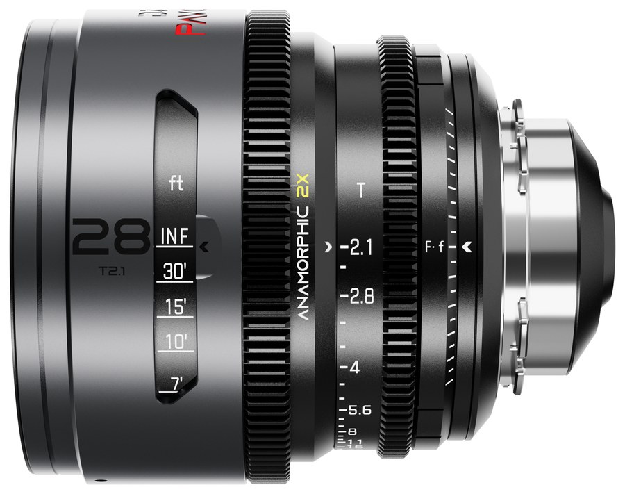 DZOFILM Pavo sada 28/32/40/55/75/100 mm anamorfní 2× – Neutral, PL/EF, stopová stupnice – Pavo 28 mm T2,1