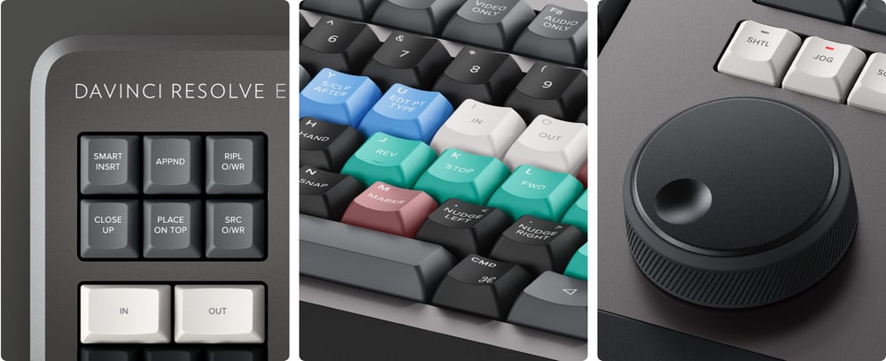 DaVinci Resolve Editor Keyboard – Kovové tělo a odolné klávesy