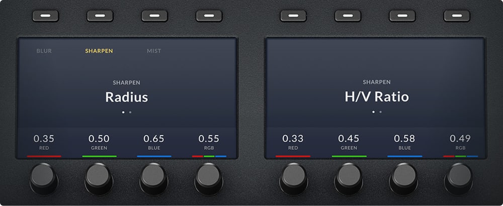 DaVinci Resolve Mini Panel – Displeje a soft ovladače