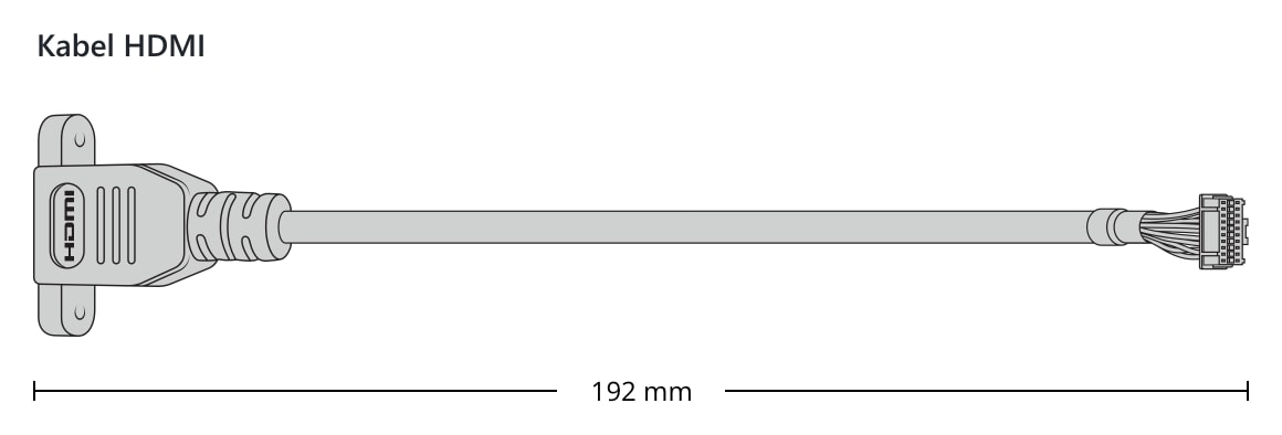 DeckLink Micro Recorder HDMI Cable – Rozměry