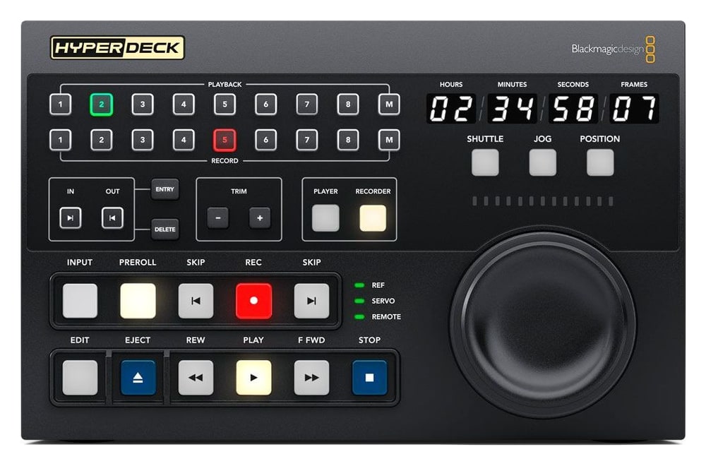 HyperDeck Extreme Control – Tradiční ovládání vysílacího rekordéru