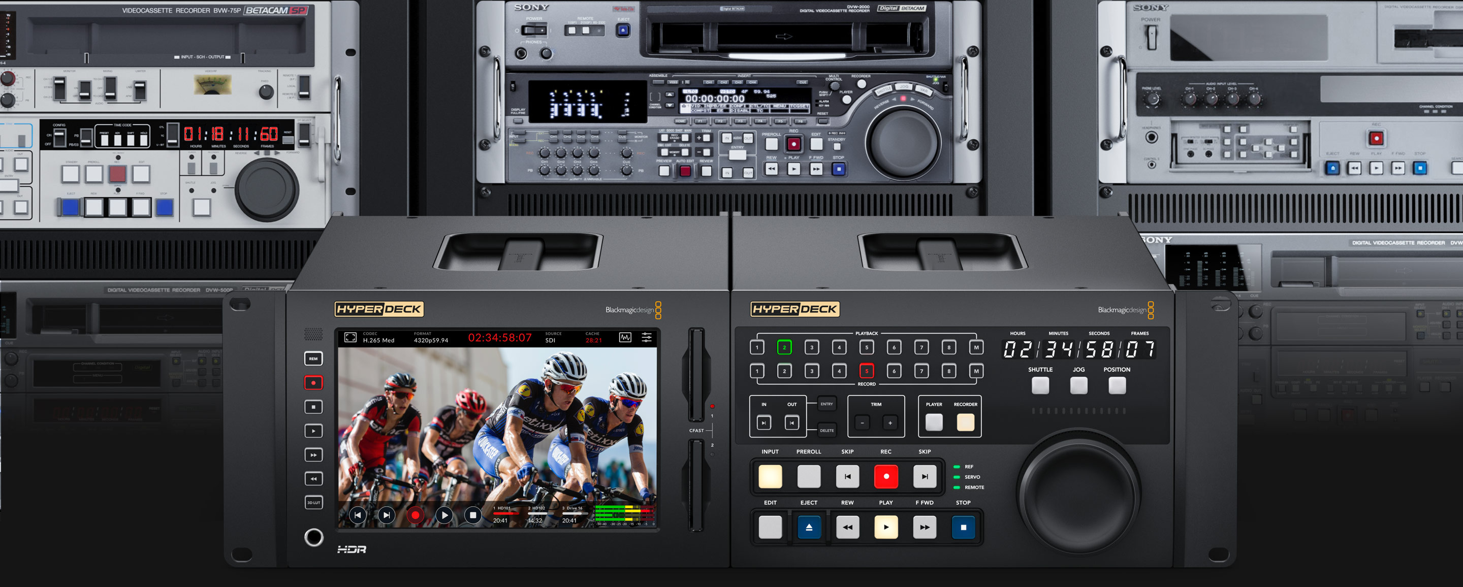 Rackové pracoviště s HyperDeck Extreme Control