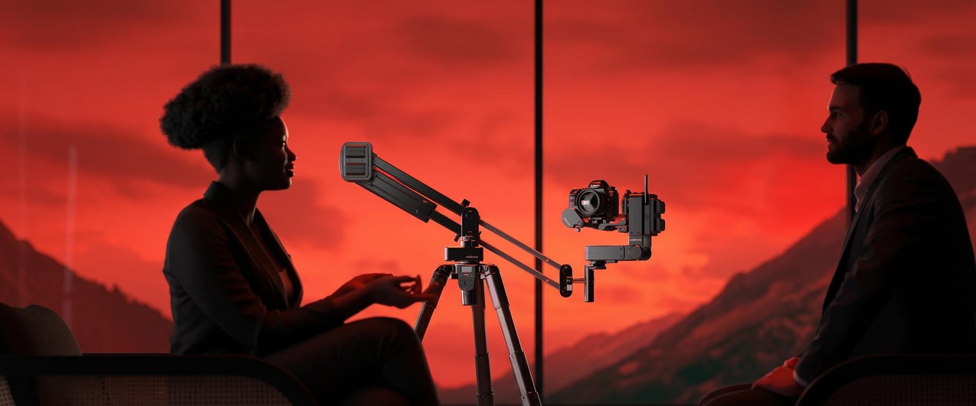 Skladný motorový jib pro plynulý filmový pohyb