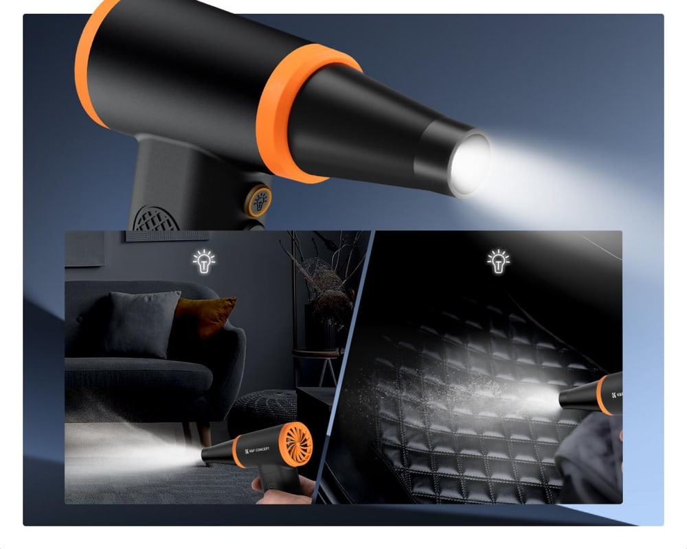 LED světlo a ukazatel baterie