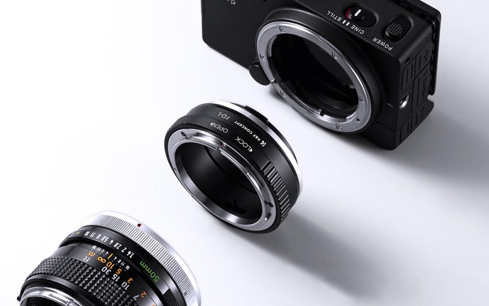 Objektivy Canon FD na fotoaparátech L-Mount