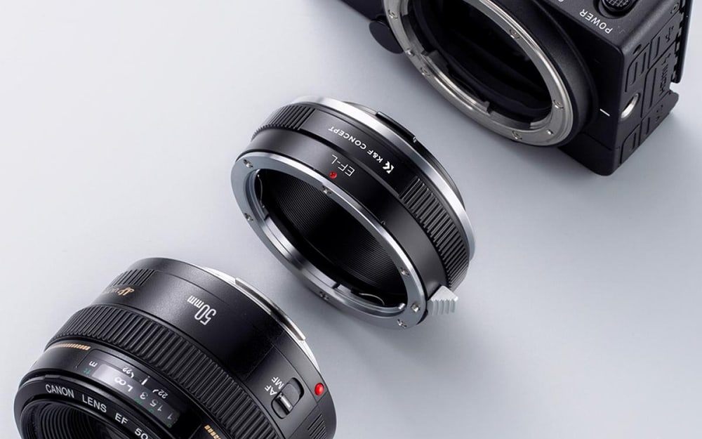 Objektivy Canon EF na fotoaparátech L-Mount
