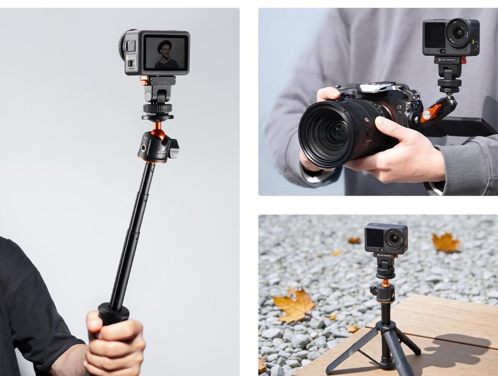 Na stativ, selfie tyč i kloubové rameno