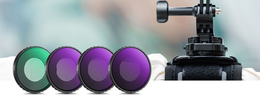 K&F Concept sada 4 filtrů CPL + ND8 + ND16 + ND32 pro DJI Osmo Action 4 / 5 Pro