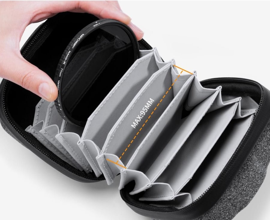 K&F Concept pouzdro Filter Bag 09 na 10 filtrů do 82 mm, velikost S, černé