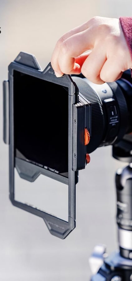 K&F Concept držák hranatých filtrů X-PRO s vestavěným polarizačním filtrem CPL 95 mm a 4 redukčními kroužky