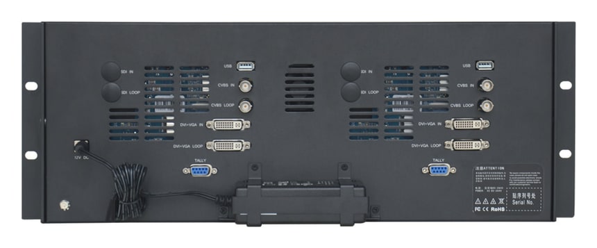 Vstupy 3G-SDI, DVI, VGA a CVBS