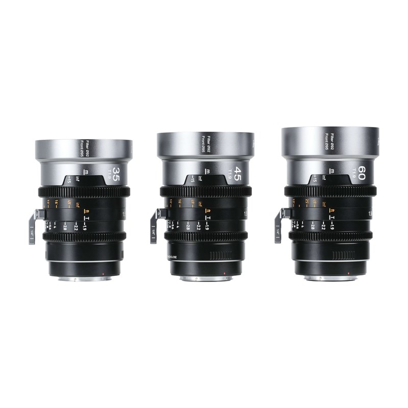 Sirui IronStar sada 3 anamorfních objektivů 35/45/60 mm T1,9 1,5× (neutrální odlesk)