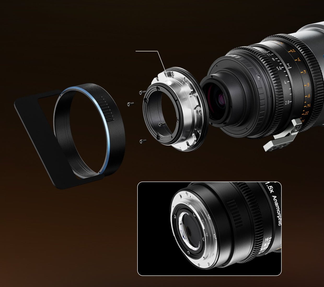Sirui IronStar 100 mm T2,8 1,5× FF anamorfní objektiv (neutrální odlesk) – Vyměnitelný bajonet PL a EF