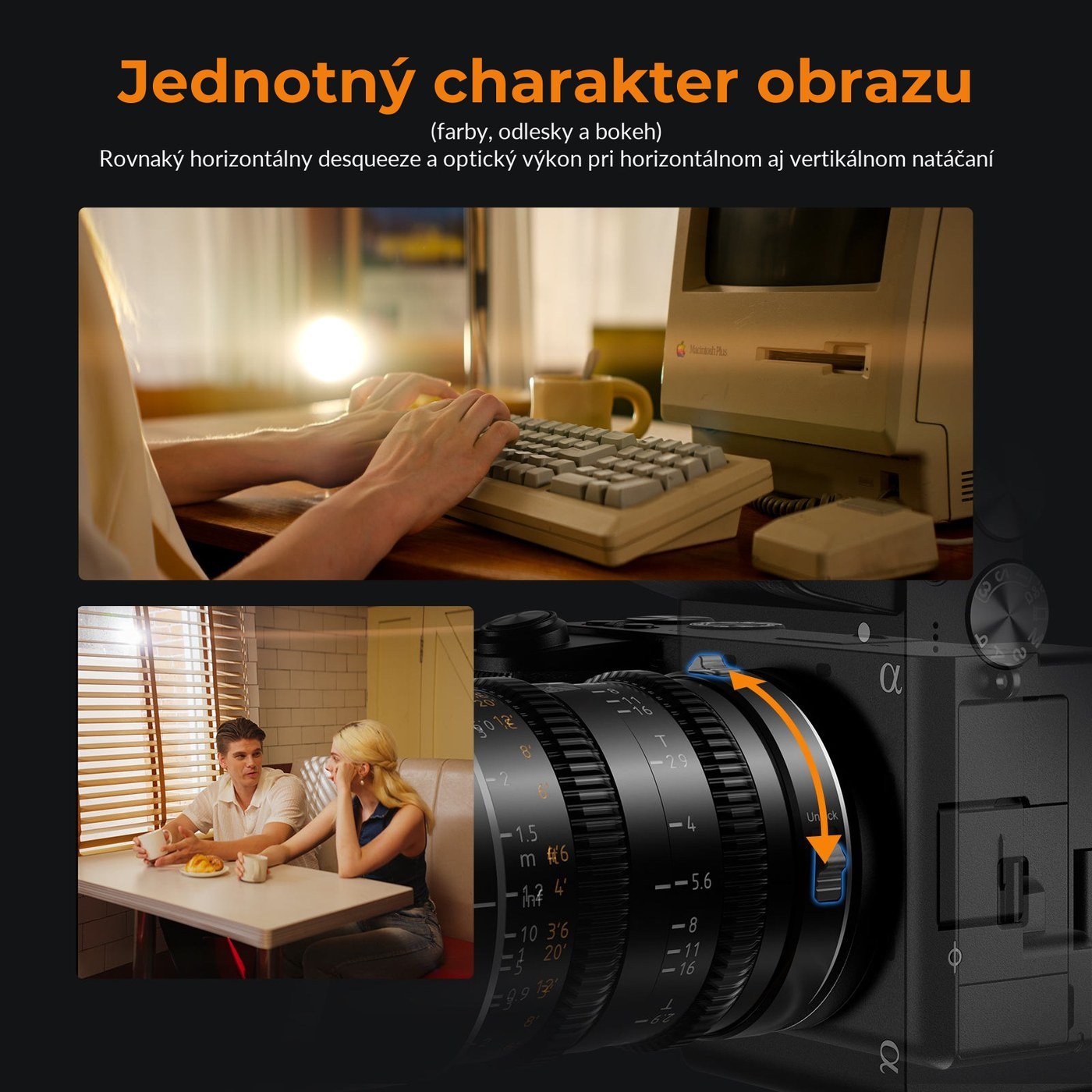 Sirui Saturn V2 35 mm T2,9 1,6× FF anamorfný objektív (Canon RF) – Rovnaký charakter v oboch režimoch