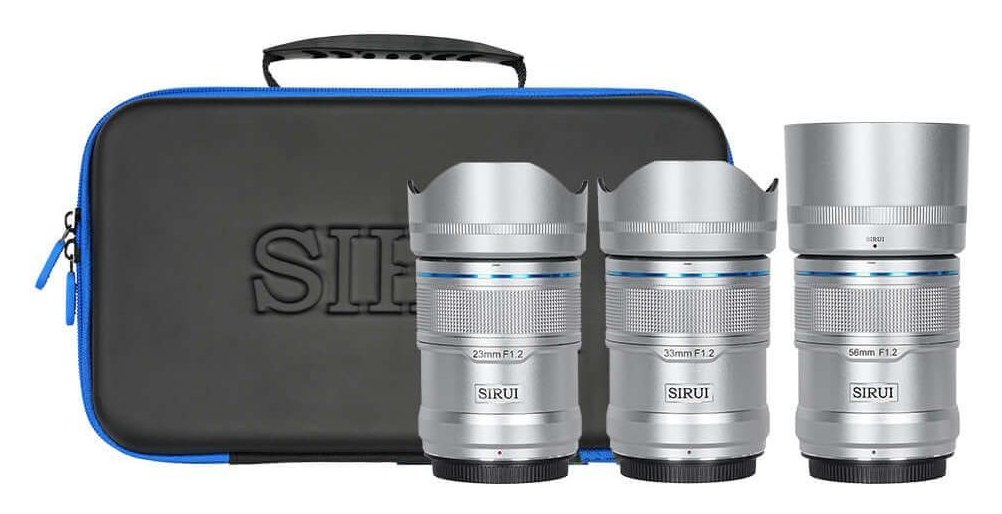 Sirui Sniper 23/33/56mm F1,2 APS-C AF sada 3 objektivů, Fuji X, stříbrná
