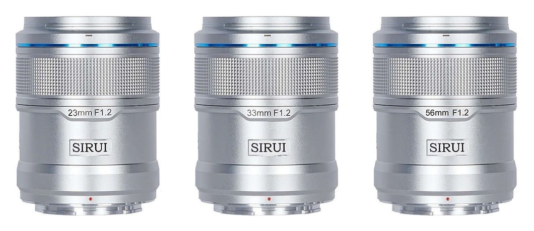 Sirui Sniper 23/33/56mm F1,2 APS-C AF sada 3 objektivů, Fuji X, stříbrná – Podobné rozměry a hmotnost