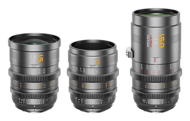 Sirui Vision Prime sada 15/75/150mm FF cine, šedá