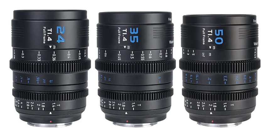 Sirui Vision Prime sada 24/35/50mm T1,4 FF cine, černá