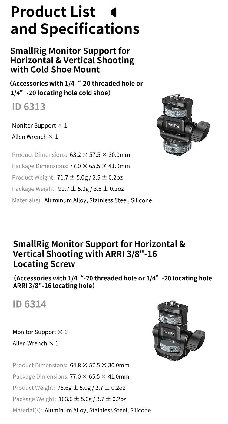 SmallRig vertical shooting ecosystem infographic 9